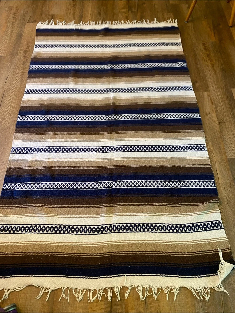 Striped Woven Mexican Blanket